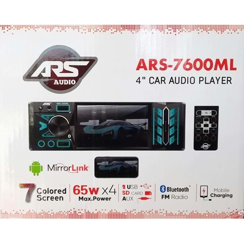 ARS-7600ML 4inc Ekranlı Oto Teyp