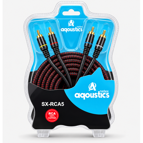 AQOUSTİCS SX-RCA5 4+4 Full Bakir (4giriş 4Çıkış) 5 mt