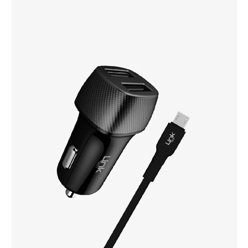 LinkTech LCH-C491 Micro Usb Kablolu Araç Şarj Aleti 12W