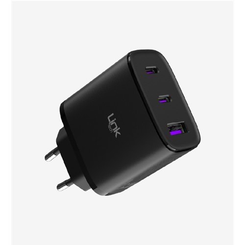Linktech C317 45W 3 Çıkışlı Hızlı Şarj Adaptörü