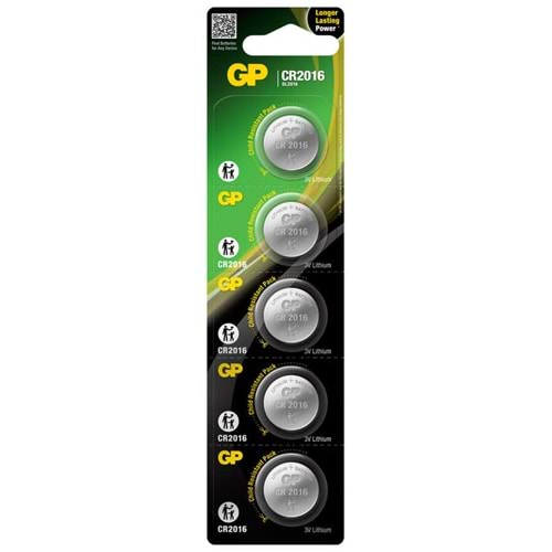 GP CR2016 Lityum Pil 5'li