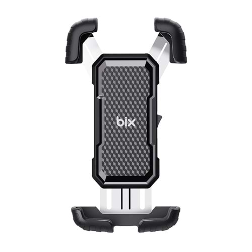 BİX BPH02 360° Derece Ayarlanabilen Gidon Bağlantılı Bisiklet Motosiklet için ABS Telefon Tutucu
