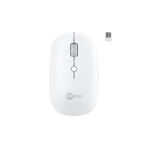 Lenovo Lecoo WS211 Şarj Edilebilir . Bluetooth Kablosuz sesiz Mouse Beyaz