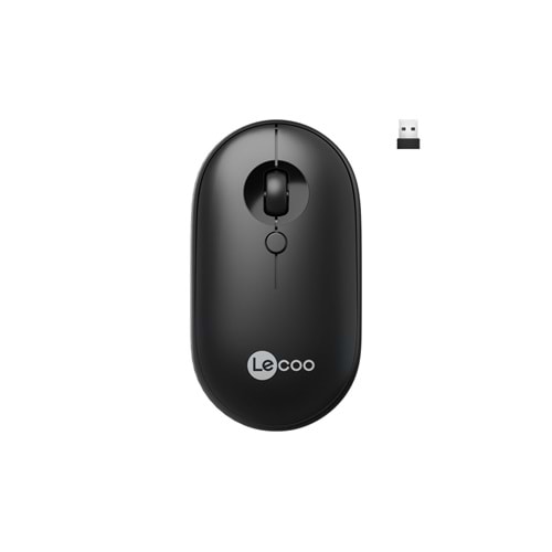 Lenovo Lecoo WS212 Kablosuz 1600DPI 4 Tuşlu Optik Mouse Siyah