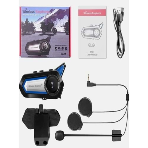 BT31 KASK İNTERKOM WIRELESS EARPHONE