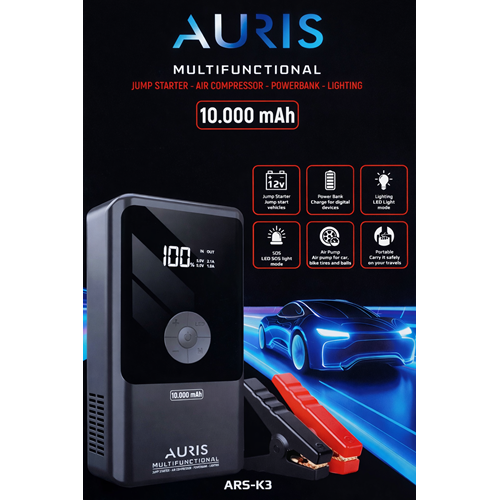 AURİS ARS-K3 AKÜ TAKVİYE POMPA POWERBANK VE FENER