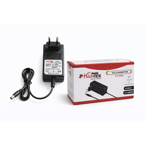 HİGHTEK HT-5060 16V 2,5A 5,5X2,5 UÇ PLASTİK KASA ADAPTÖR