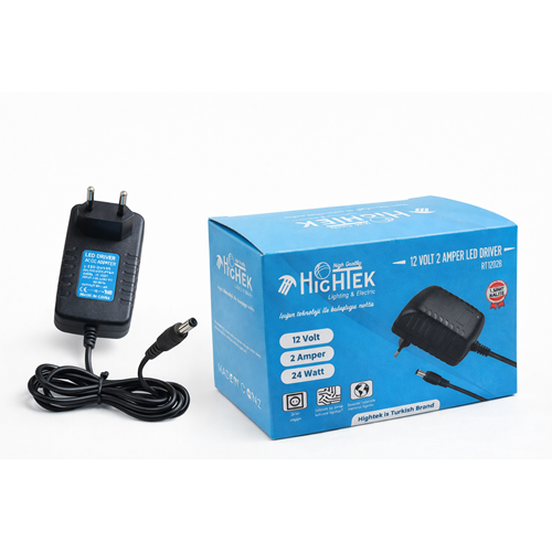 HİGHTEK HT-1202B 12V 2A PRİZ TİPİ PLASTİK KASA ADAPTÖR