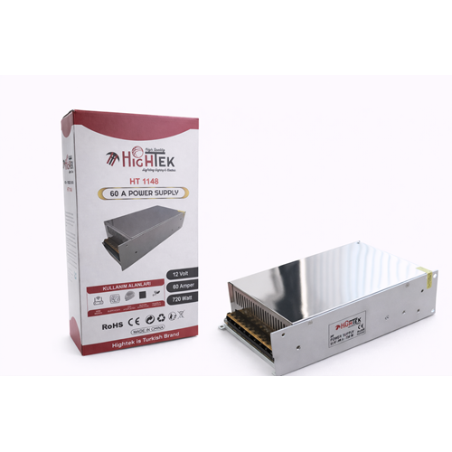 HİGHTEK HT-1148 12V 60A KALIN METAL KASA ADAPTÖR