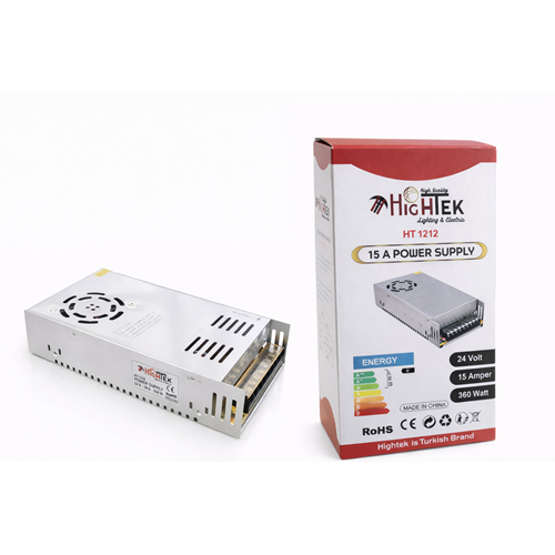 HİGHTEK HT-1212 24V 15A METAL KASA ADAPTÖR