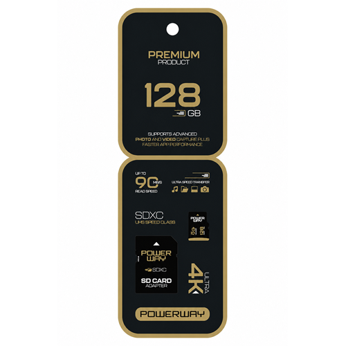 POWERWAY 128GB SD KART ULTRA 4K PREMİUM