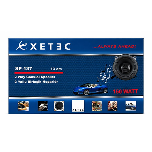 XETEC SP-137 13 cm 2 Yollu Koaksiyel Oto Hoparlör – 150 Watt