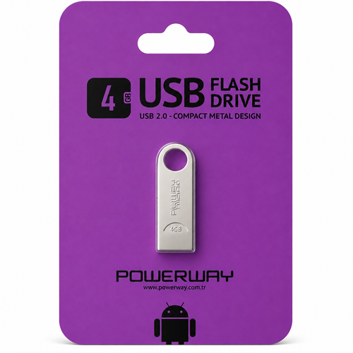 POWERWAY 4GB METAL USB BELLEK