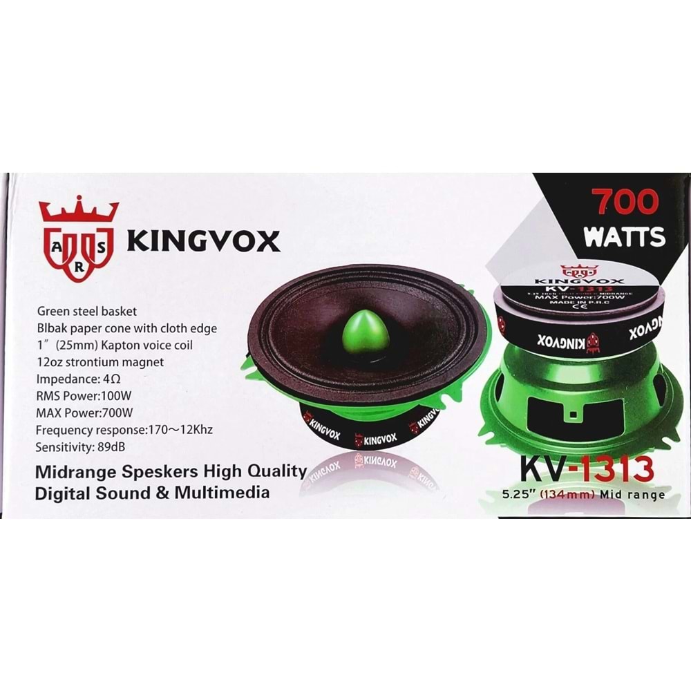 Kingvox Kv 1313 Midrange Hoparlör 13cm Takım