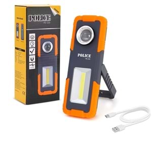 Police PE-329 Şarjlı Magnetl Tamirci Feneri
